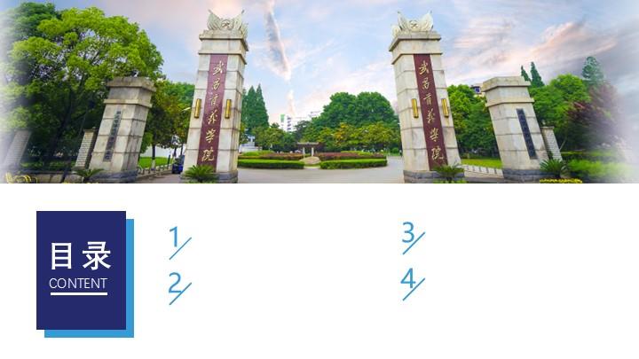 武昌首义学院通用答辩PPT模板